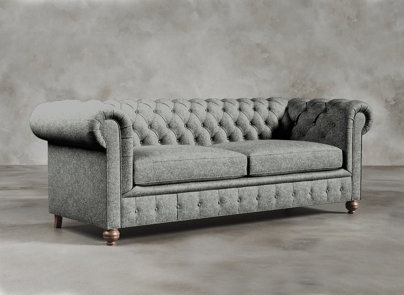 Chesterfield Sofa I Kensington I Fiord I Medium Grey