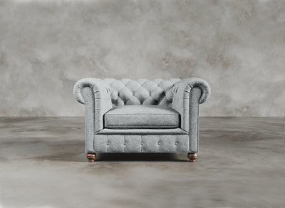 Chesterfield Sofa I Kensington I Chromium I Silver