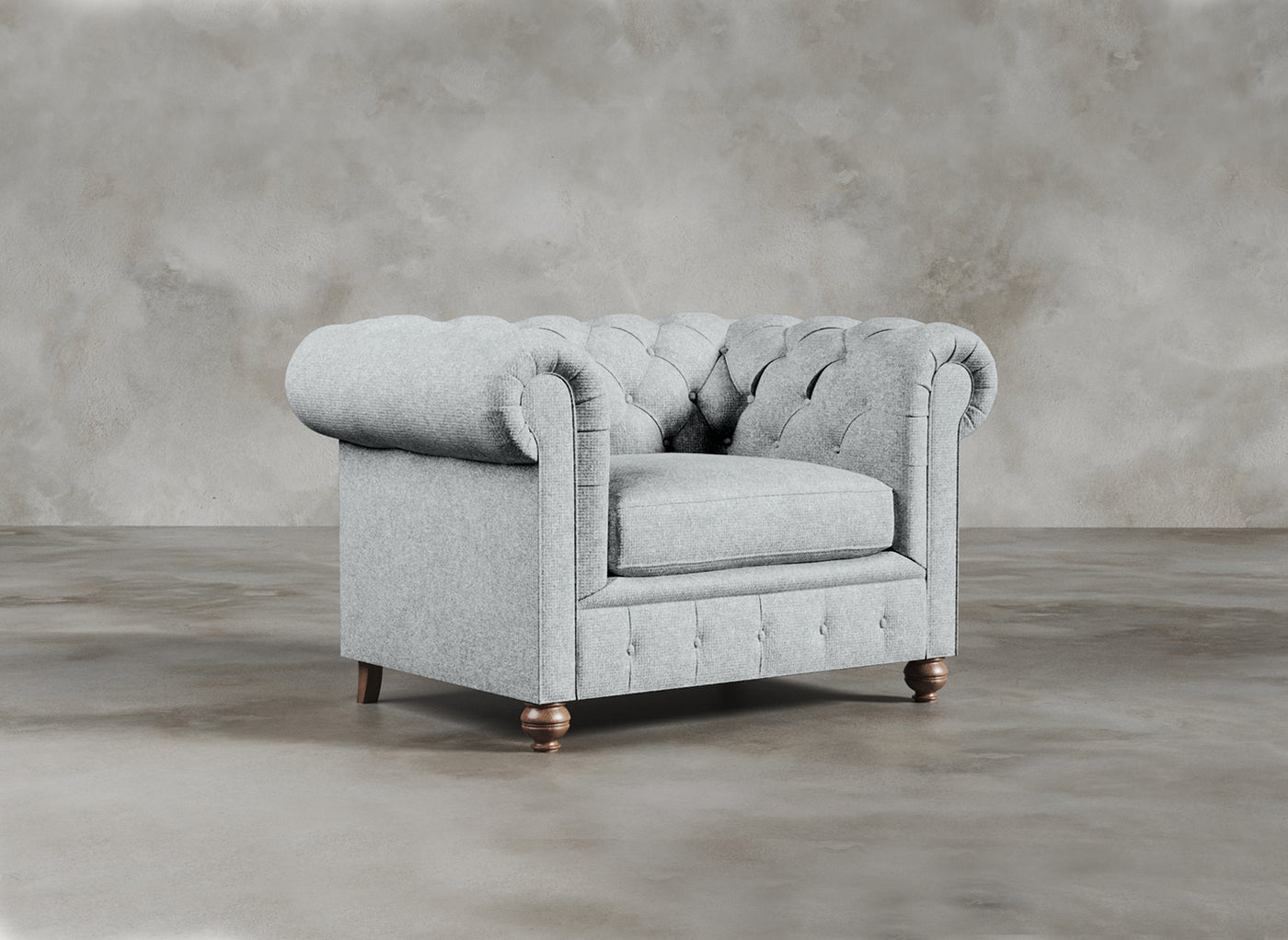 Chesterfield Sofa I Kensington I Chromium I Silver