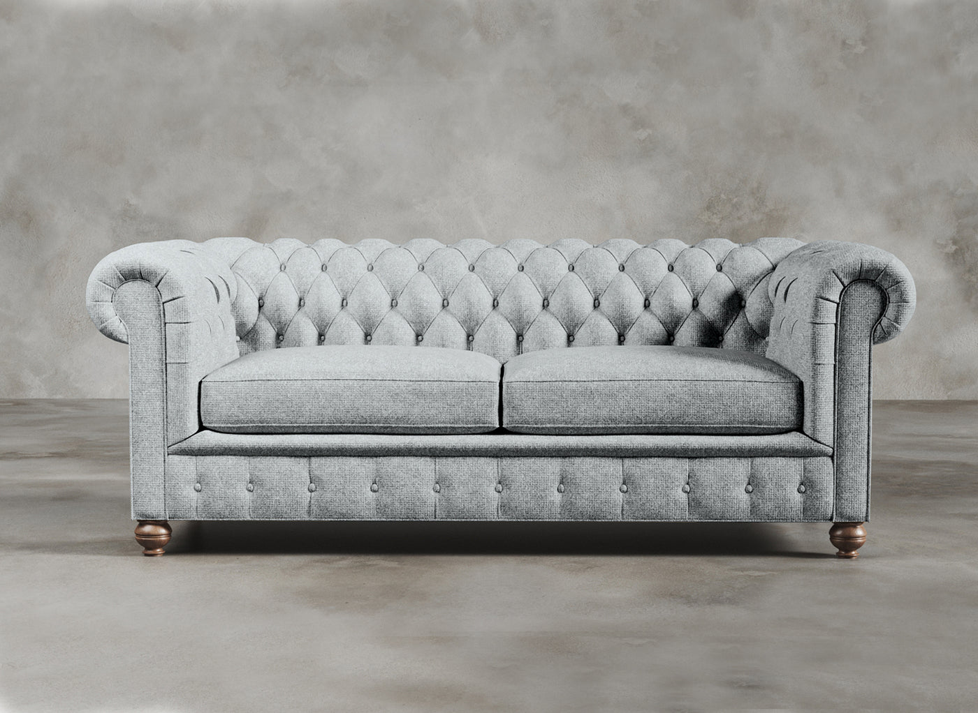 Chesterfield Sofa I Kensington I Chromium I Silver