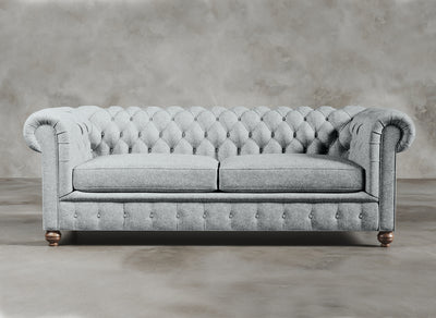 Chesterfield Sofa I Kensington I Chromium I Silver