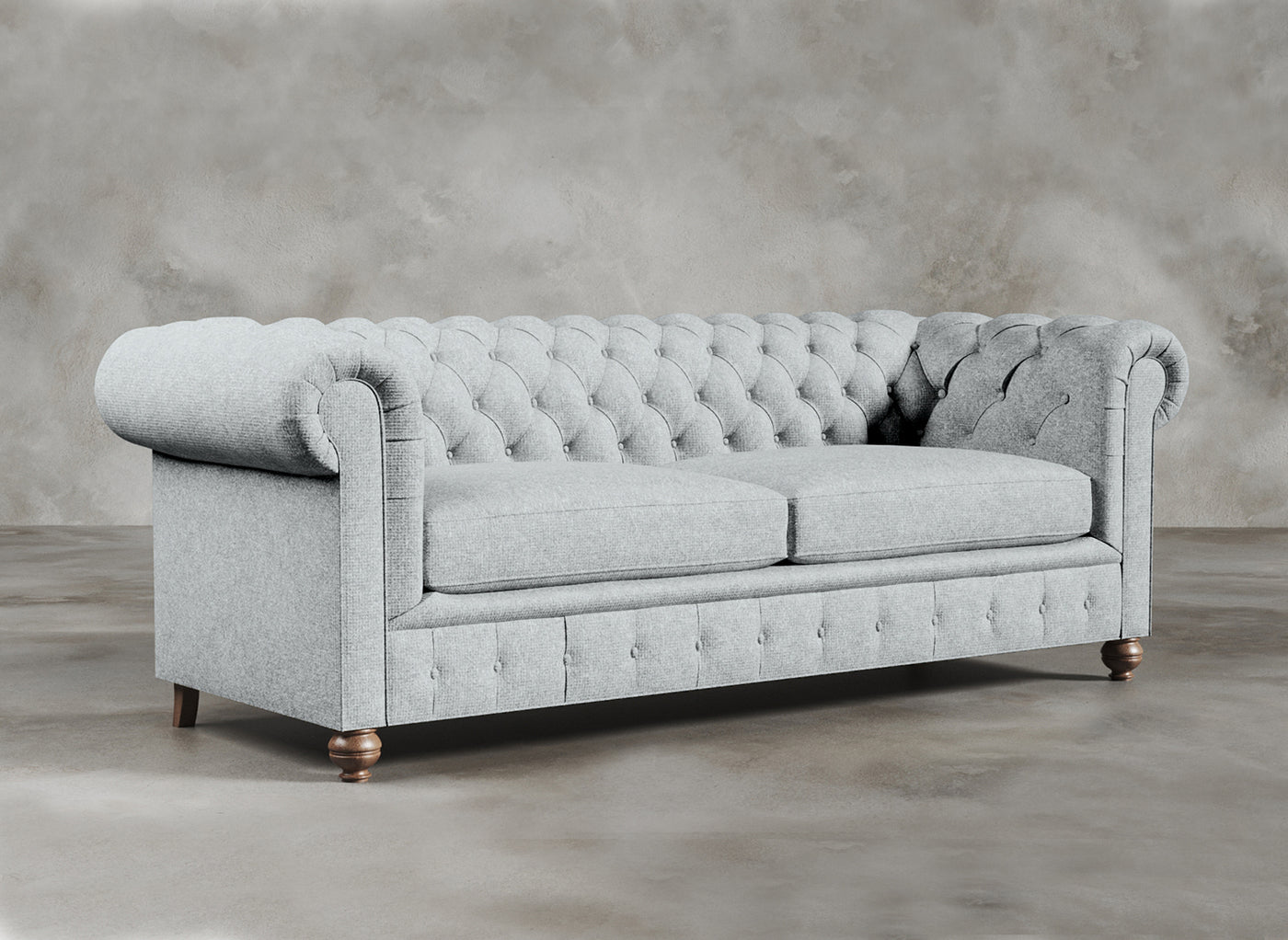 Chesterfield Sofa I Kensington I Chromium I Silver