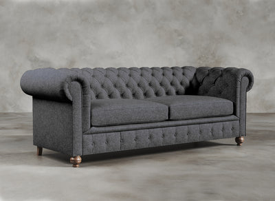 Chesterfield Sofa I Kensington I Platinum I Dark Grey