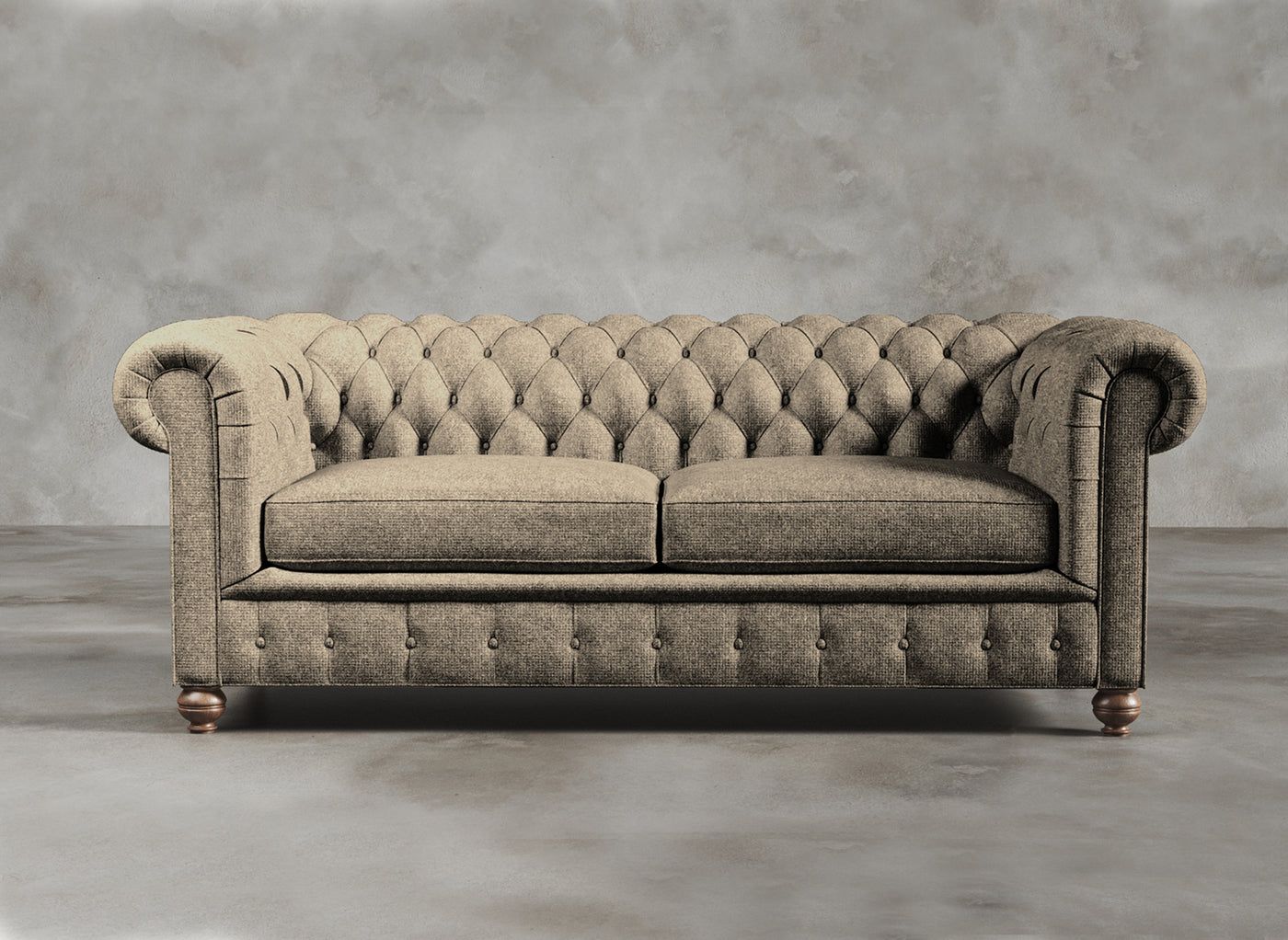 Chesterfield Sofa I Kensington I Ivoire I Light Brown