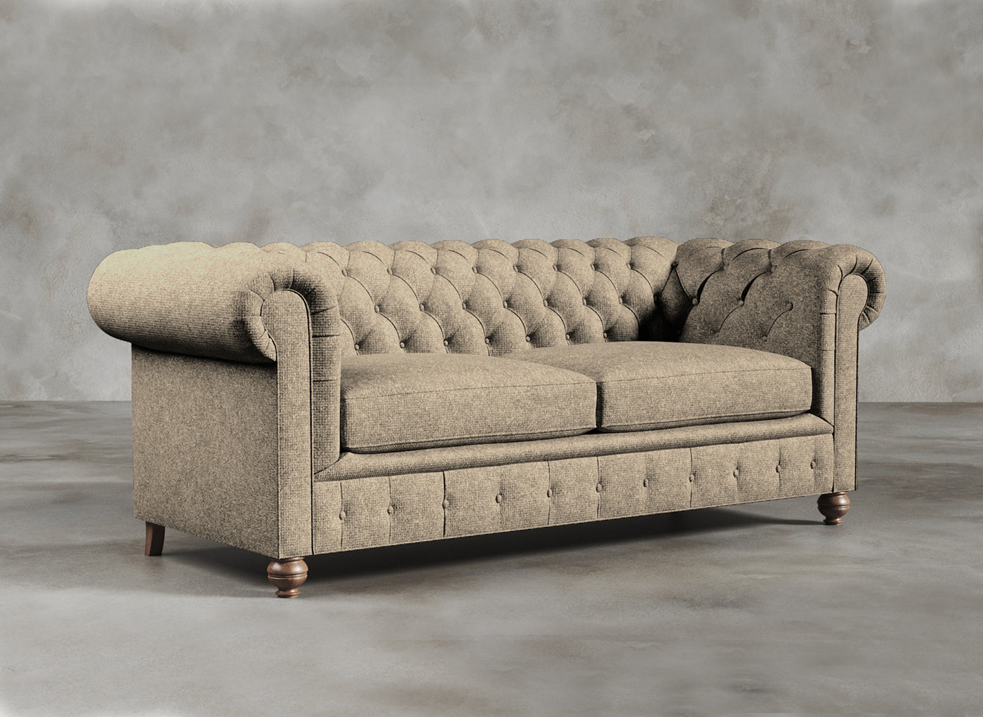 Chesterfield Sofa I Kensington I Ivoire I Light Brown