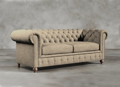 Chesterfield Sofa I Kensington I Ivoire I Light Brown