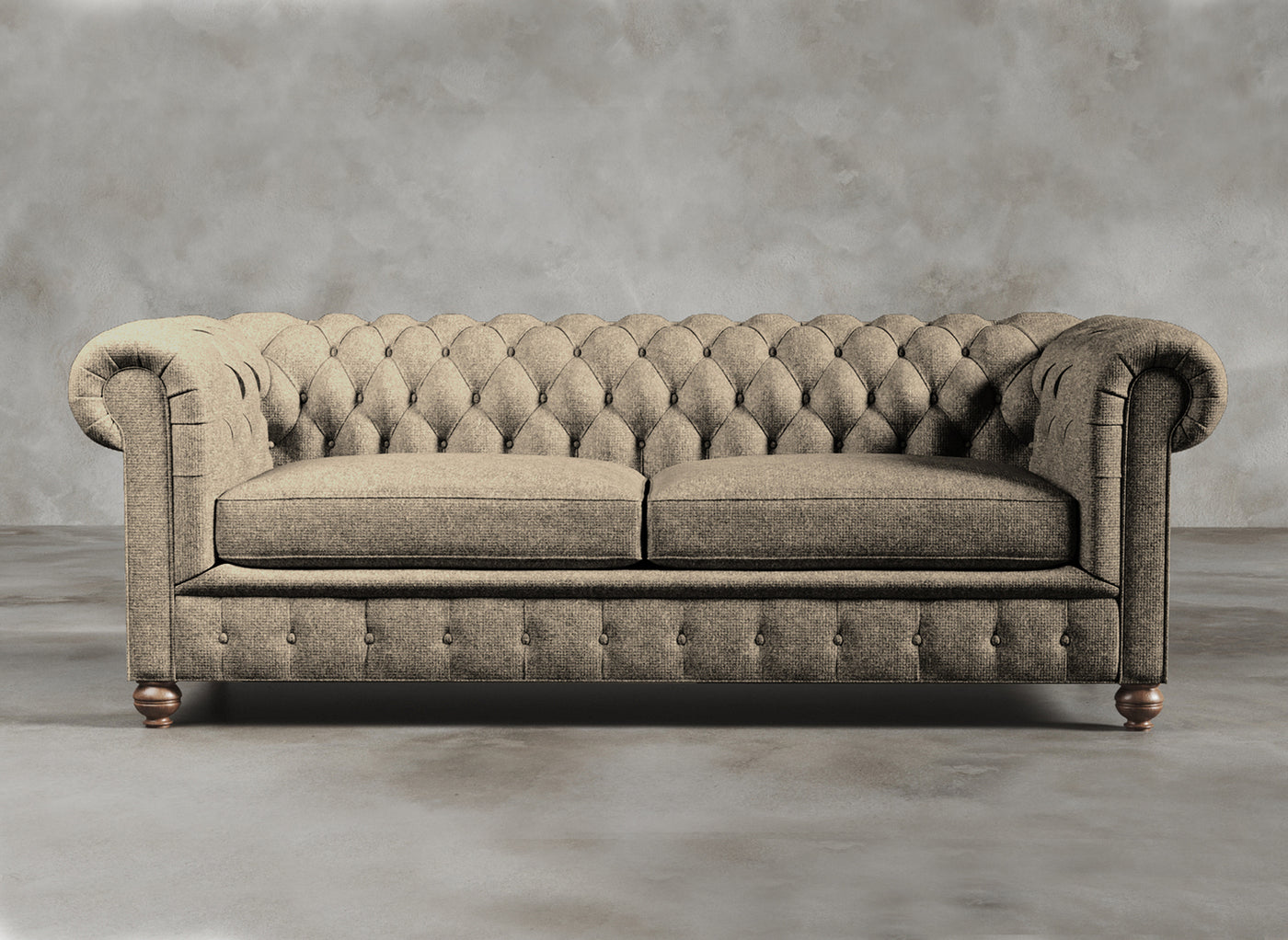 Chesterfield Sofa I Kensington I Ivoire I Light Brown