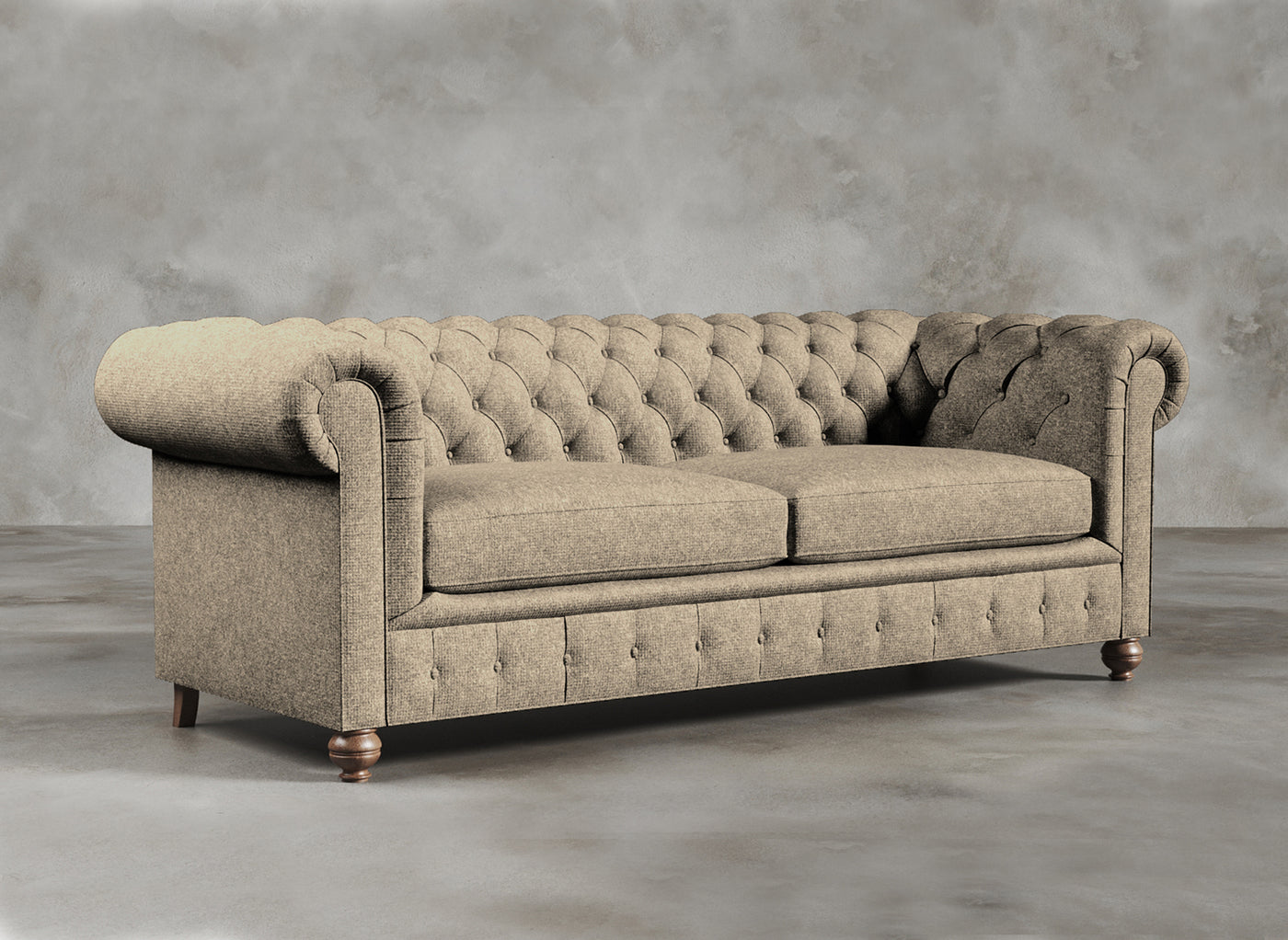 Chesterfield Sofa I Kensington I Ivoire I Light Brown