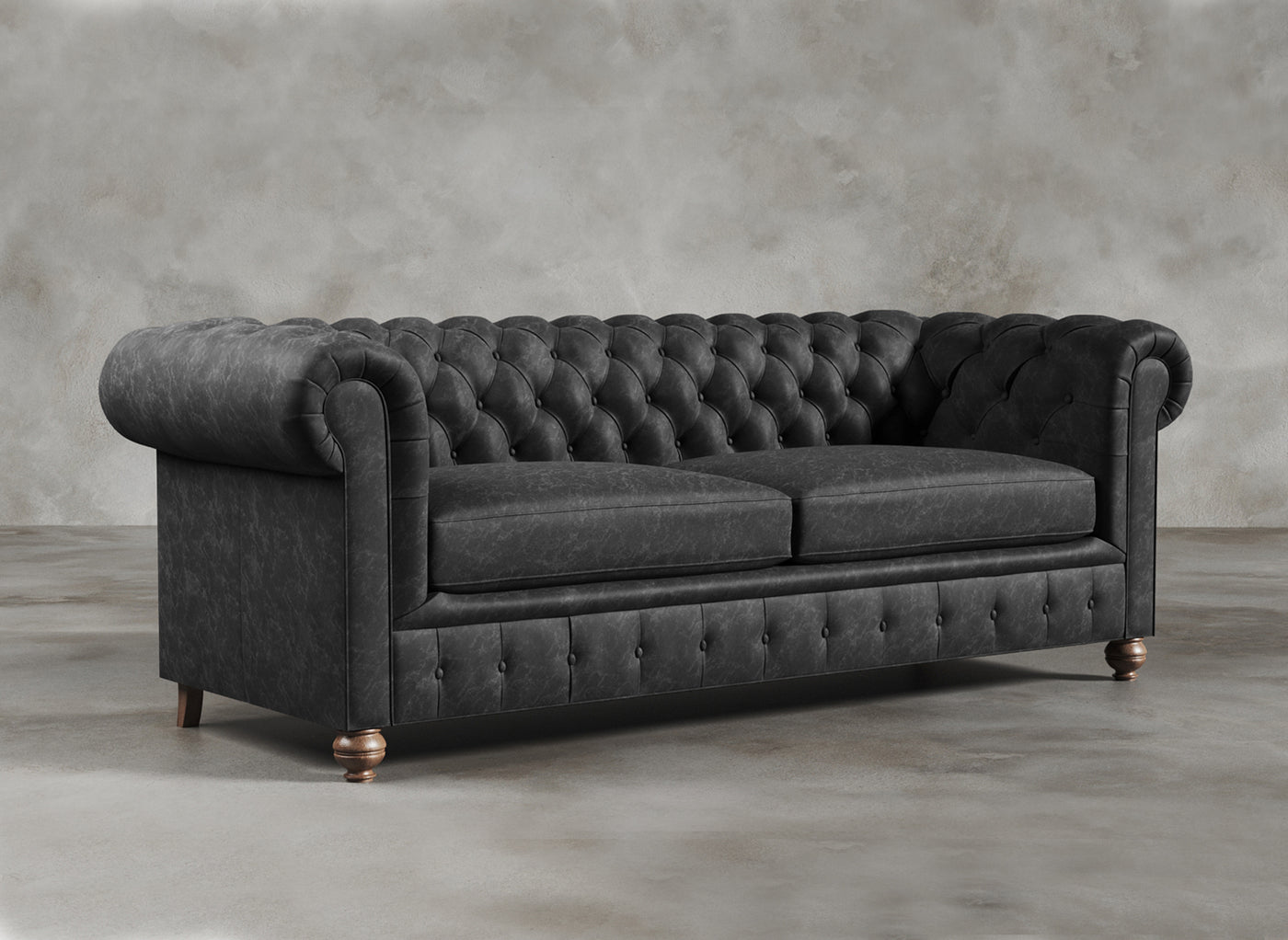 Chesterfield Sofa I Belgravia I Obsidian I Black