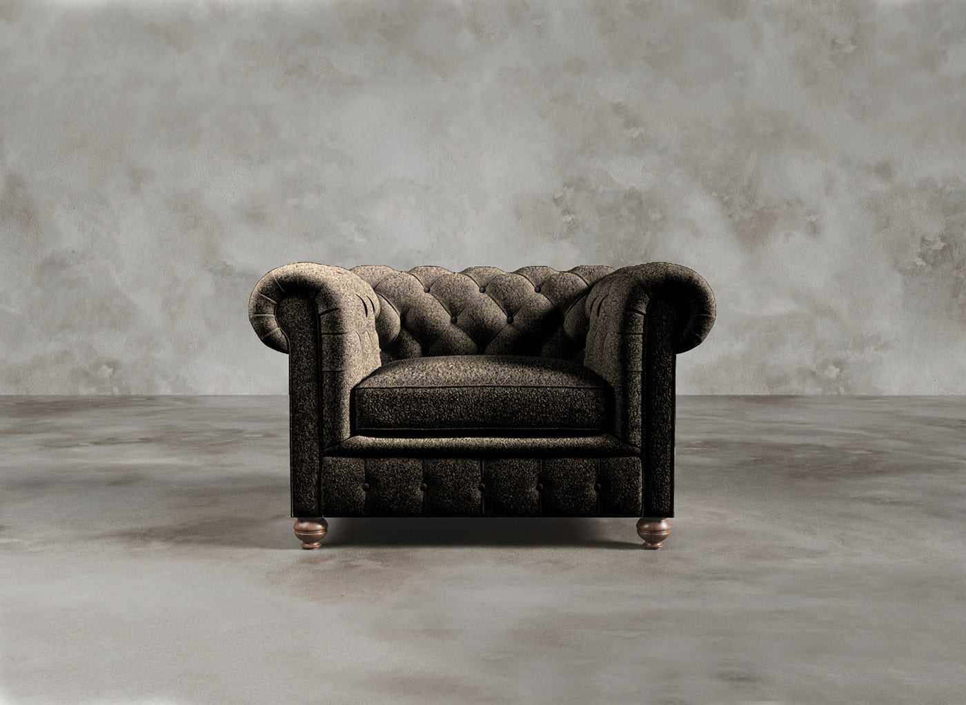 Chesterfield Sofa I Dalston I Ashen I Dark Grey