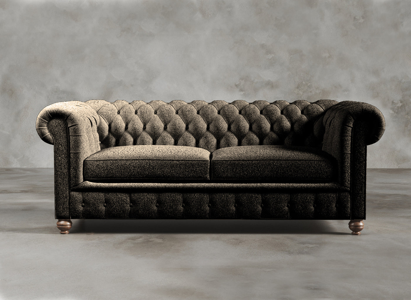 Chesterfield Sofa I Dalston I Ashen I Dark Grey
