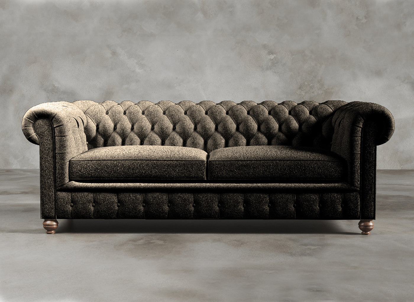 Chesterfield Sofa I Dalston I Ashen I Dark Grey