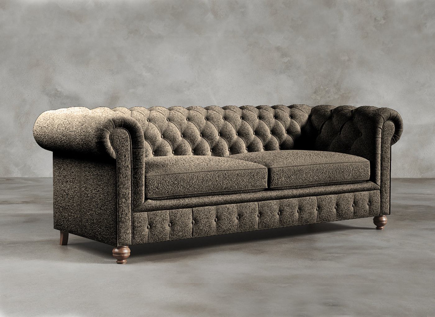 Chesterfield Sofa I Dalston I Ashen I Dark Grey