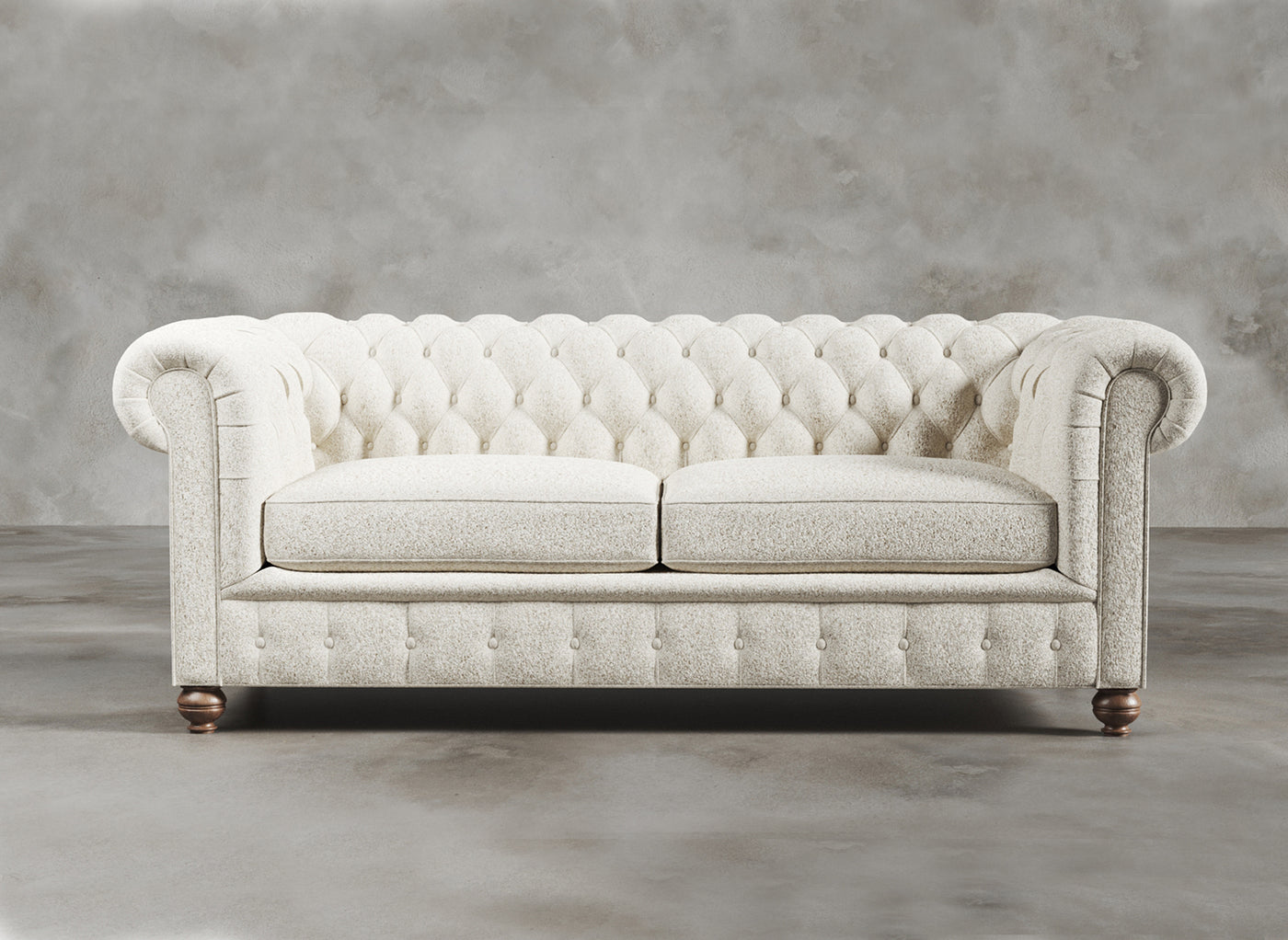 Chesterfield Sofa I Dalston I Lunar I White