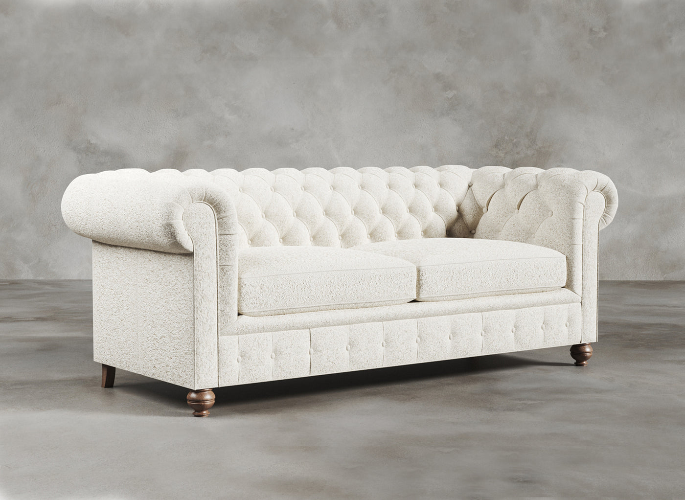 Chesterfield Sofa I Dalston I Lunar I White