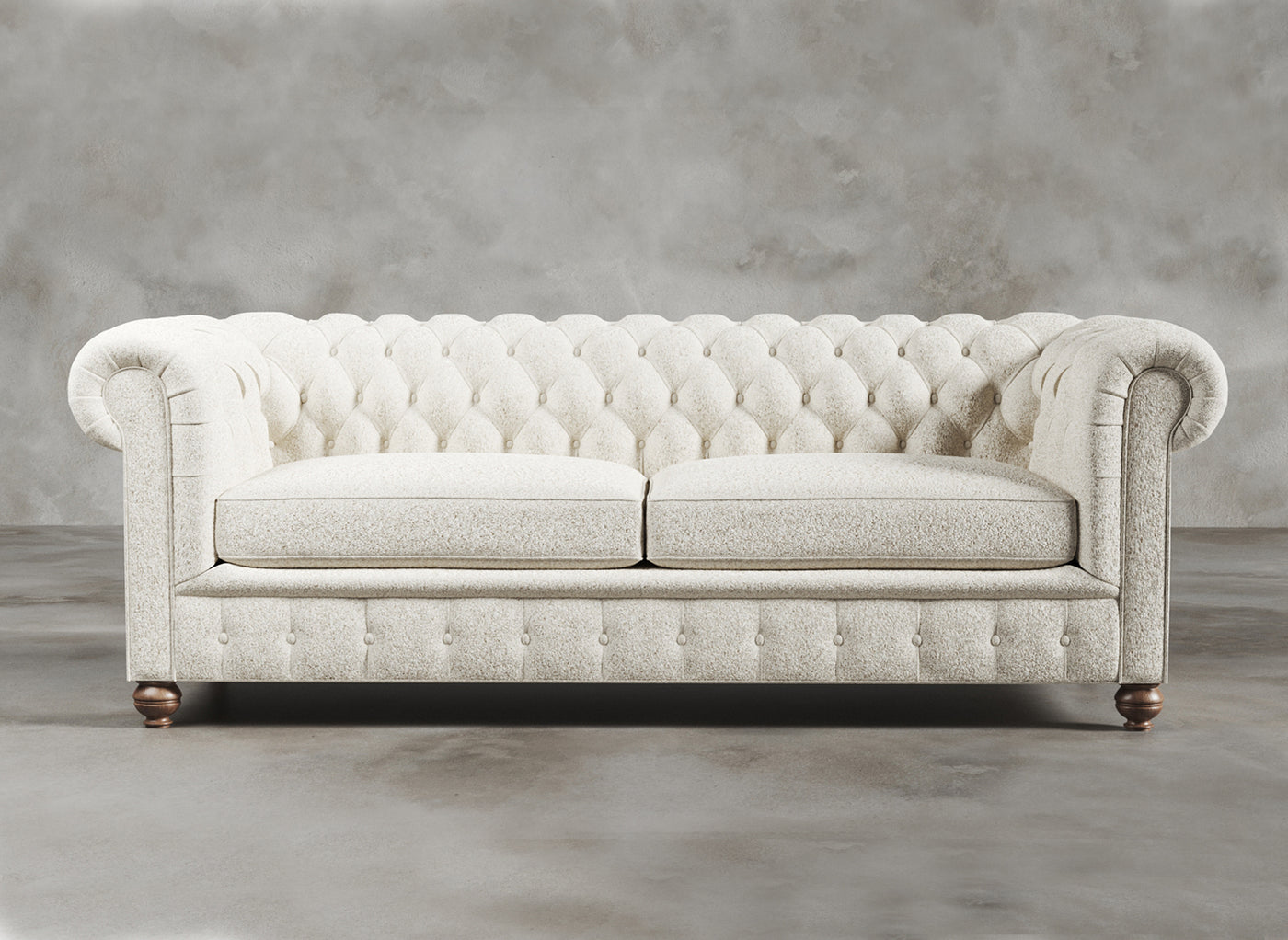 Chesterfield Sofa I Dalston I Lunar I White