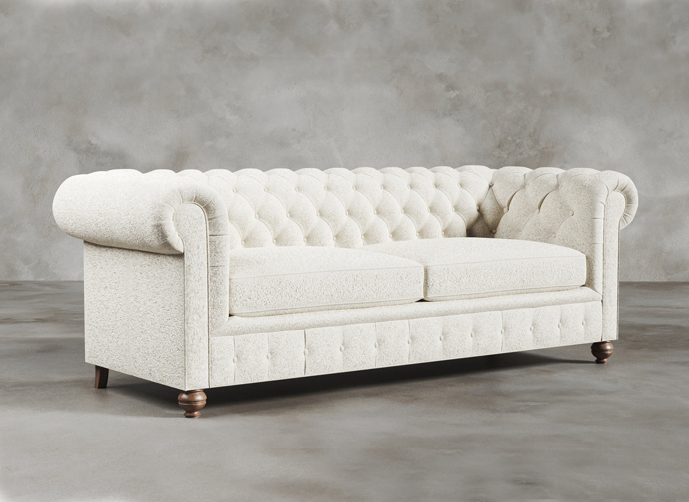 Chesterfield Sofa I Dalston I Lunar I White