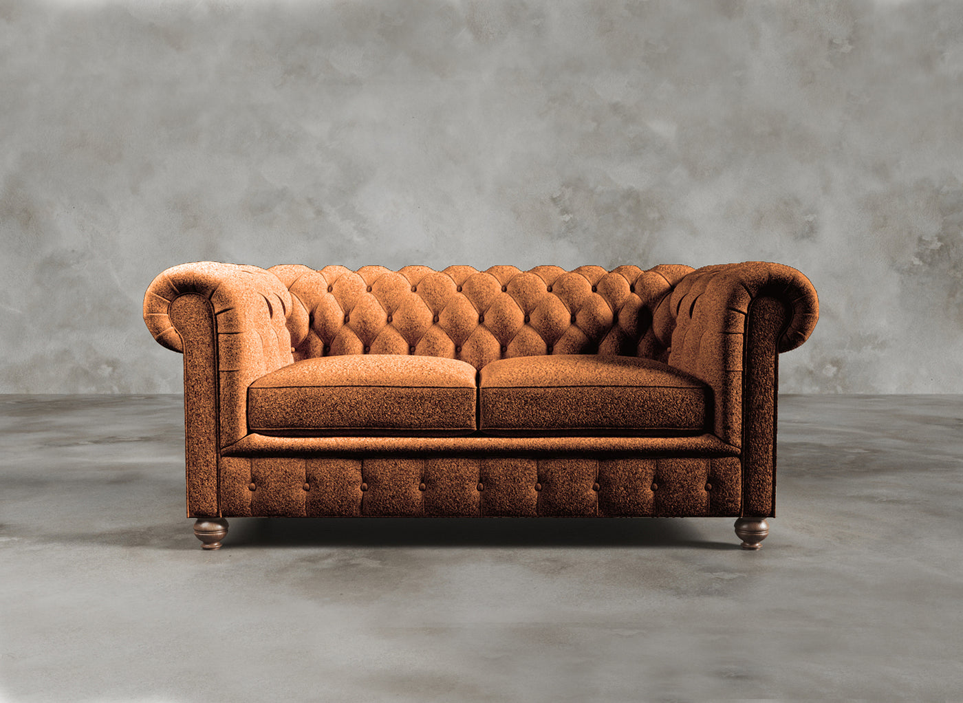 Chesterfield Sofa I Dalston I Vermillion I Burnt Orange