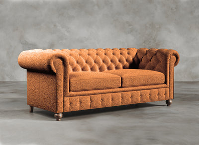 Chesterfield Sofa I Dalston I Vermillion I Burnt Orange