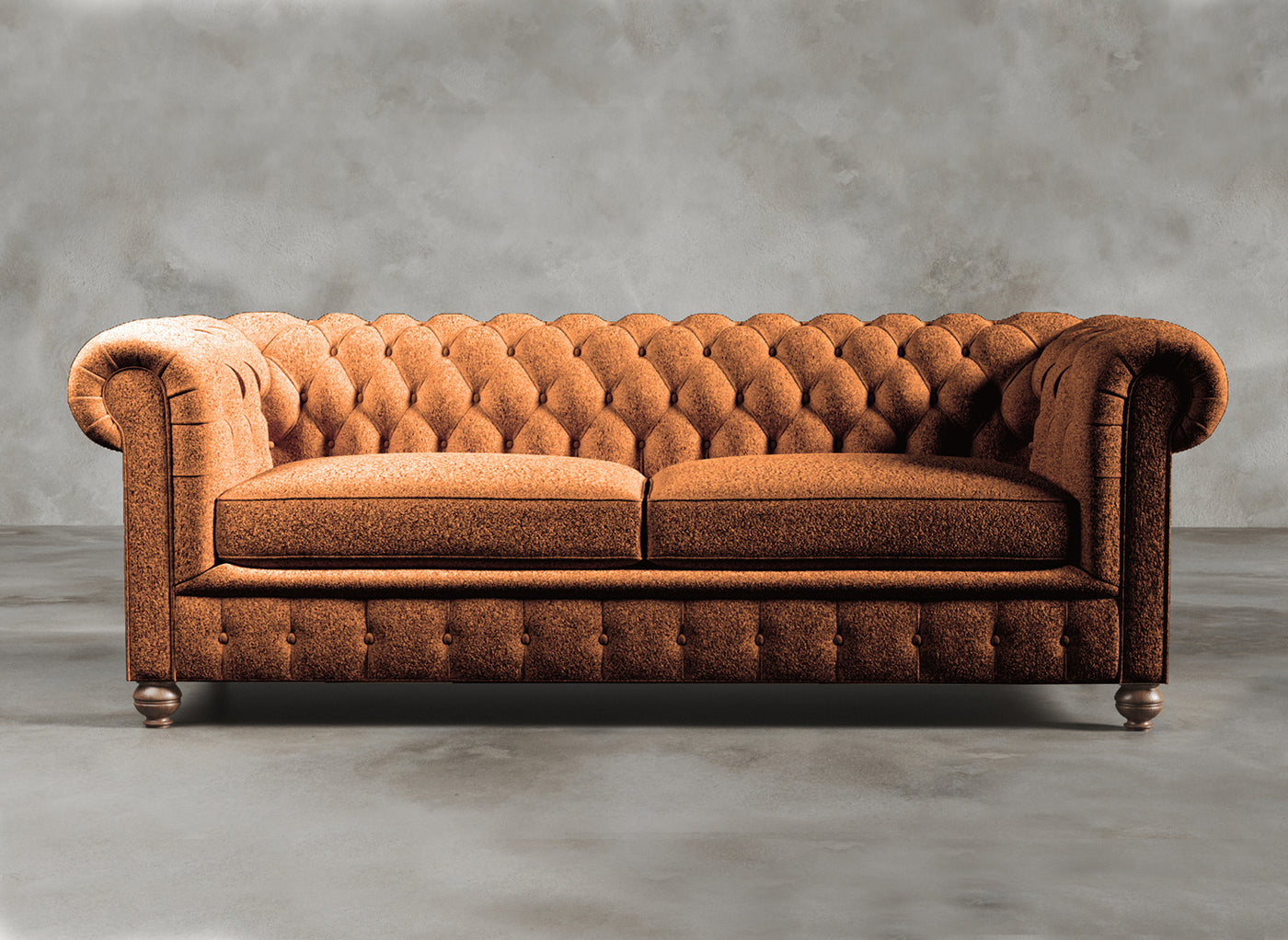 Chesterfield Sofa I Dalston I Vermillion I Burnt Orange