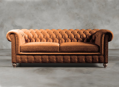 Chesterfield Sofa I Dalston I Vermillion I Burnt Orange