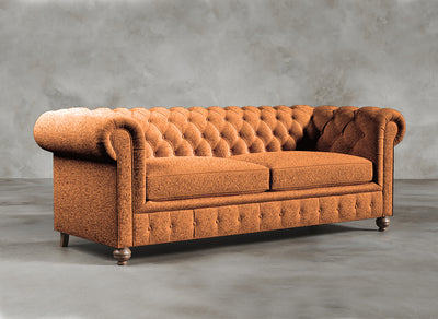 Chesterfield Sofa I Dalston I Vermillion I Burnt Orange