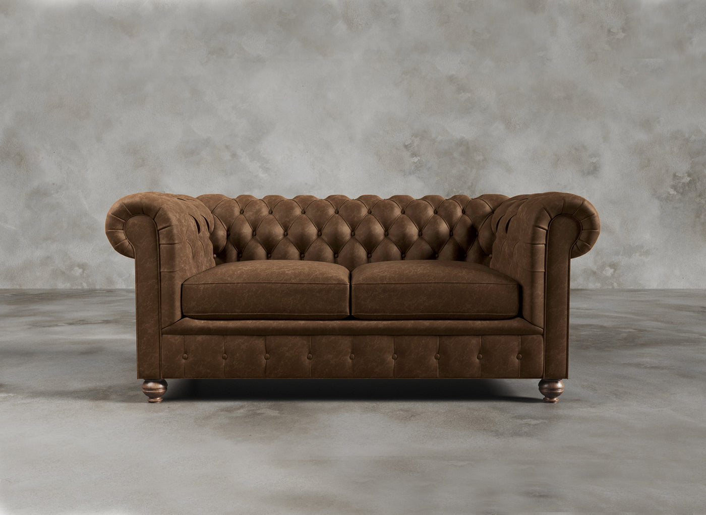 Chesterfield Sofa I Real Italian Leather I Sorrel I Brown