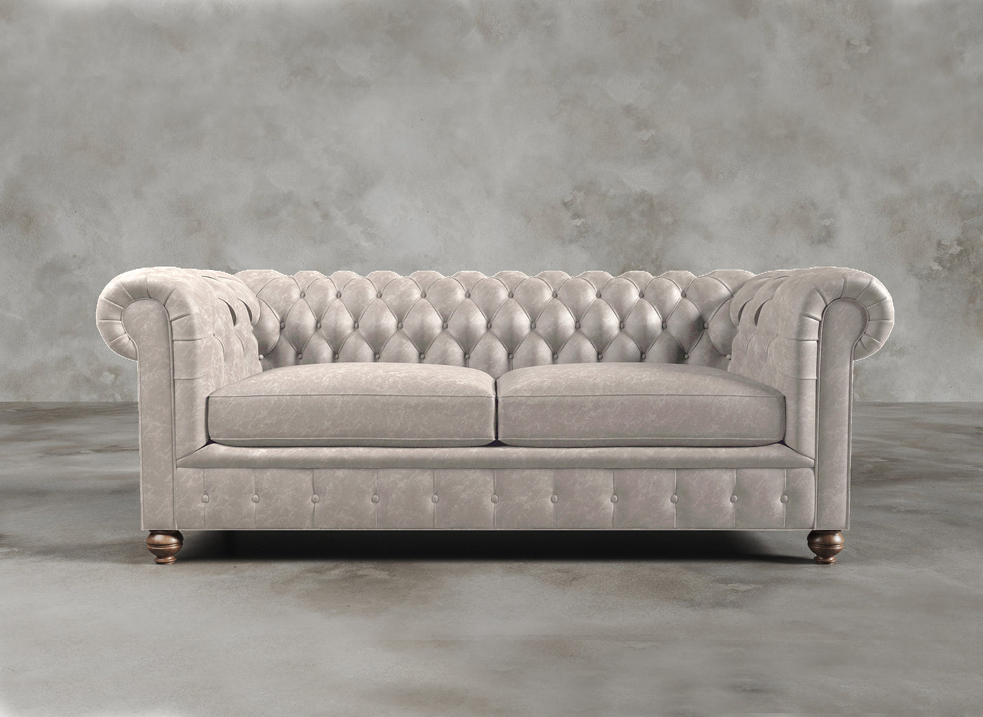 Chesterfield Sofa I Real Italian Leather I Essence I Cream