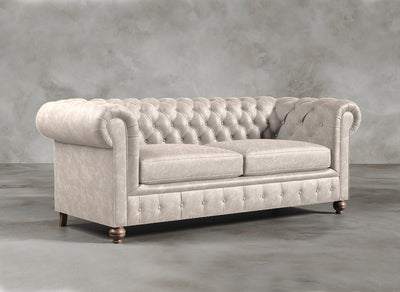 Chesterfield Sofa I Real Italian Leather I Essence I Cream