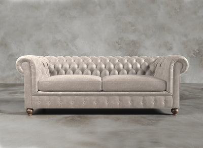 Chesterfield Sofa I Real Italian Leather I Essence I Cream