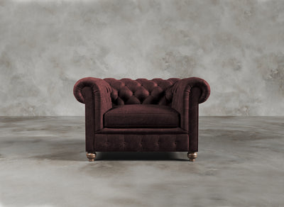 Chesterfield Sofa I Real Italian Leather I Roseate I Red