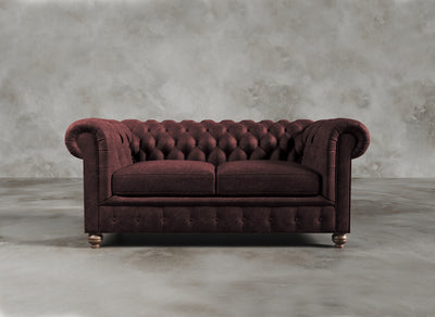 Chesterfield Sofa I Real Italian Leather I Roseate I Red
