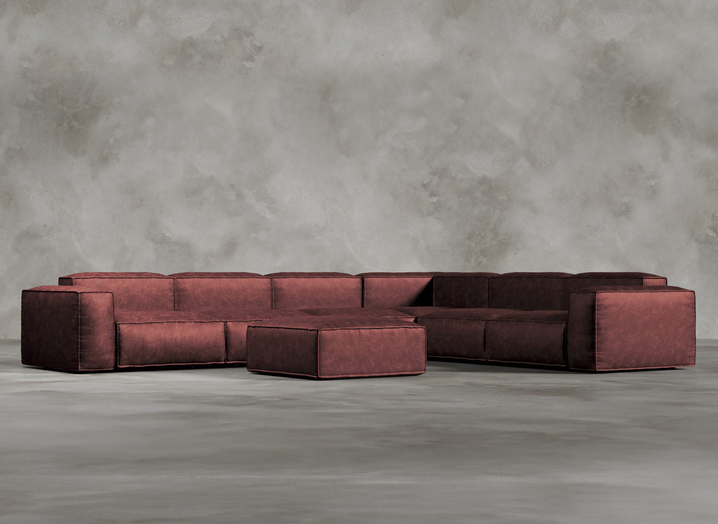 Modular Sofa I Laurent I Roseate I Red