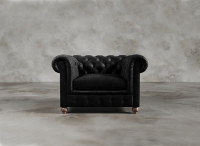 Chesterfield Sofa I Real Italian Leather I Onyx I Black
