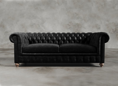 Chesterfield Sofa I Real Italian Leather I Onyx I Black
