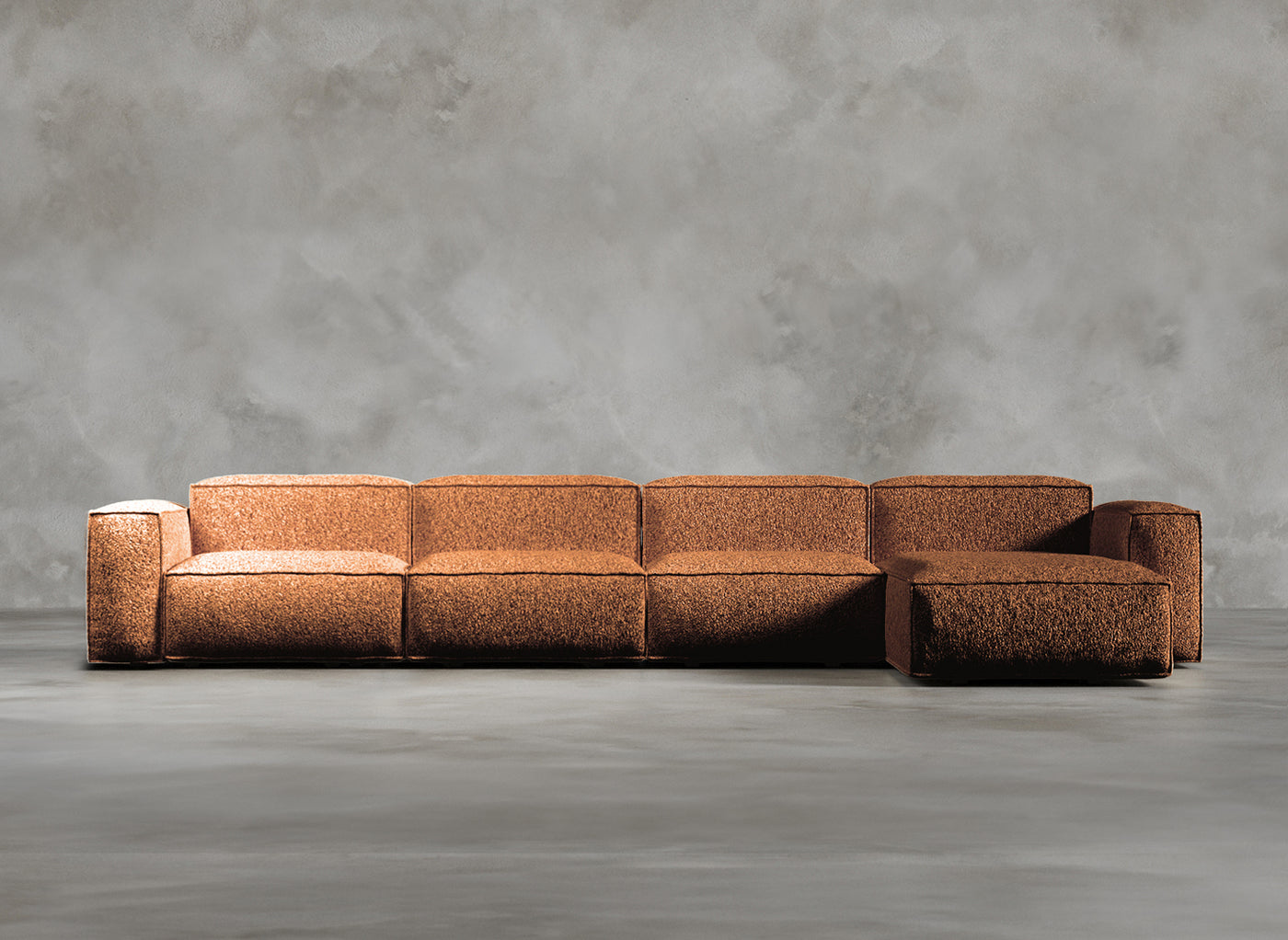 Modular Sofa I Dalston I Vermillion I Burnt Orange