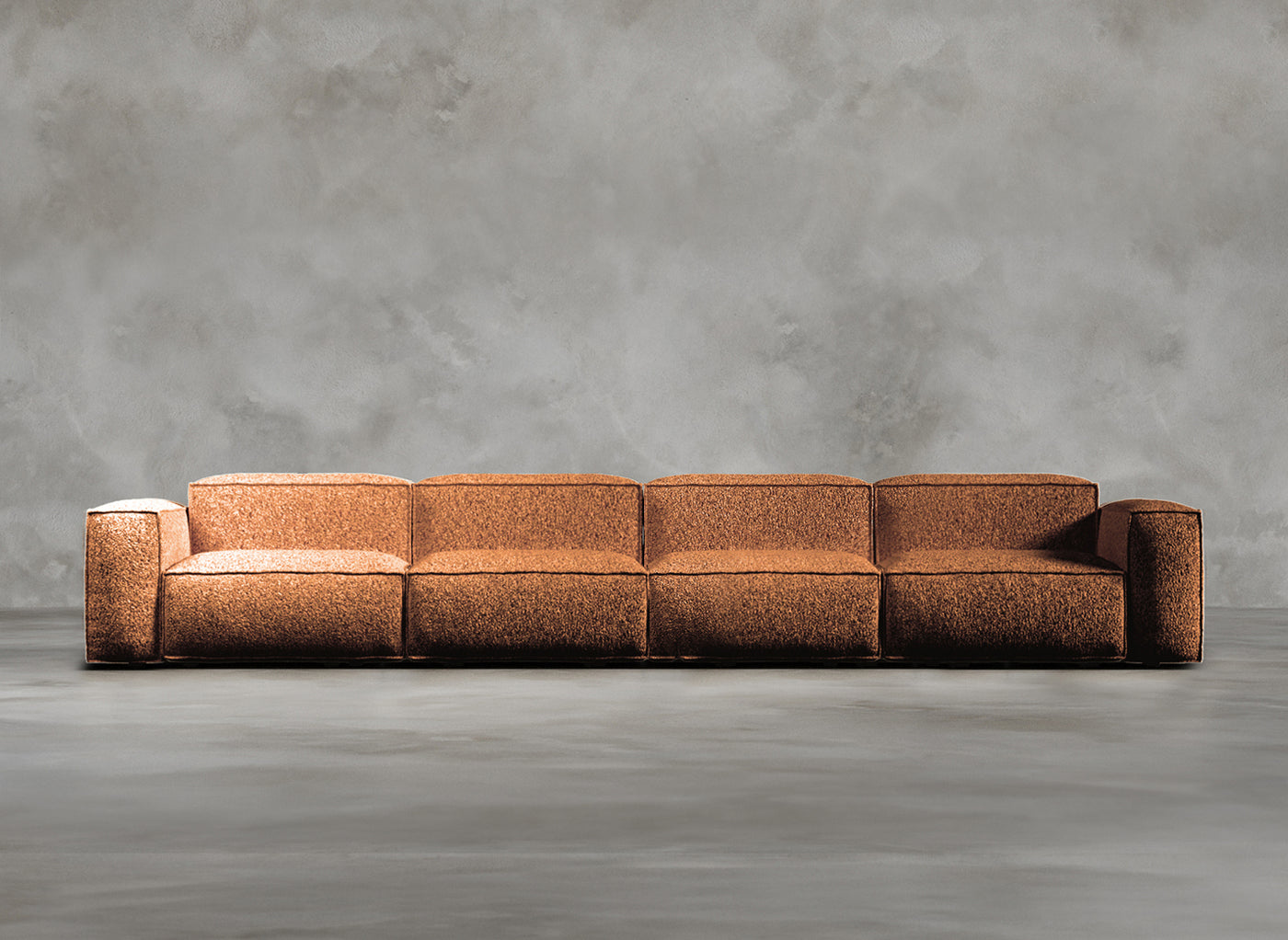 Modular Sofa I Dalston I Vermillion I Burnt Orange