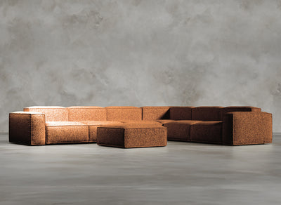 Modular Sofa I Dalston I Vermillion I Burnt Orange